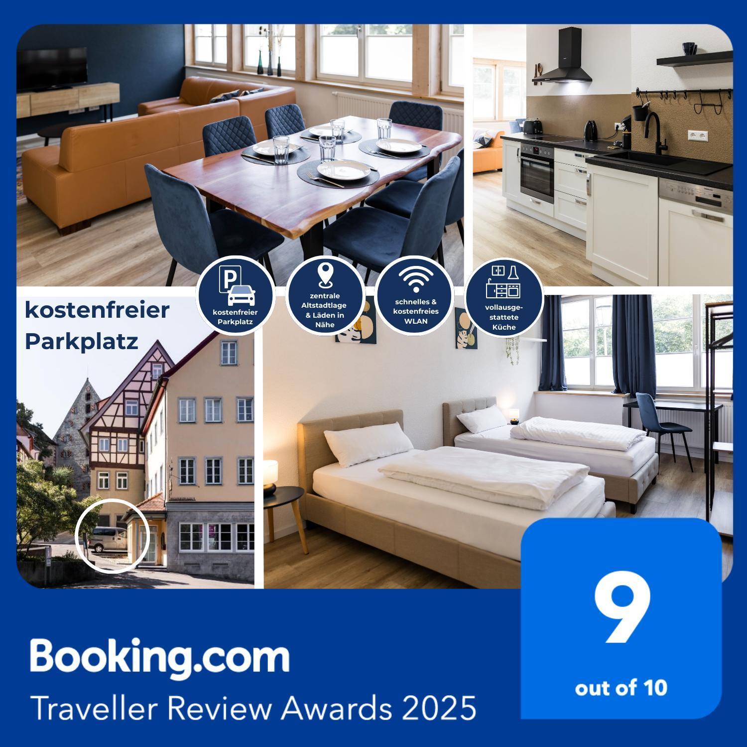 Apartment 3 Bedroom Altstadtwohnung Mit Parkplatz, Tolle Lage In Schwaebisch Hall, Bis 8 Personen *